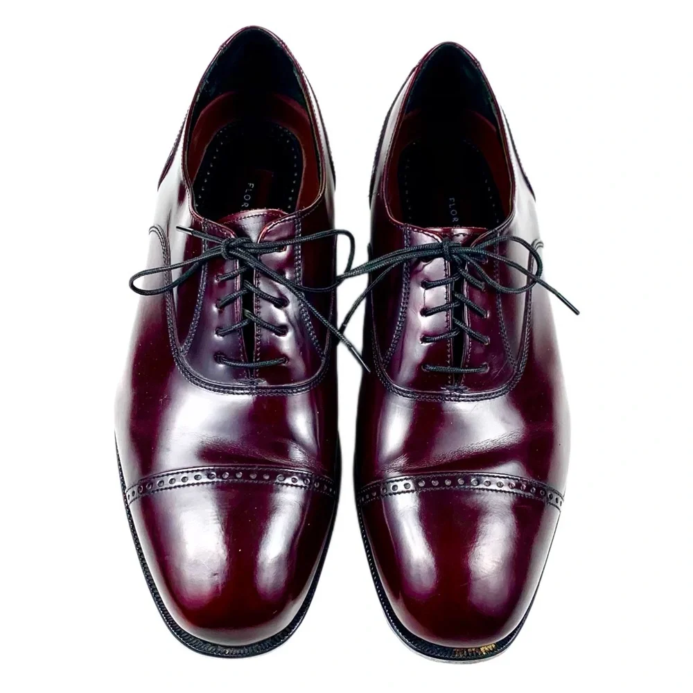 Florsheim Mens Lexington Cordovan Leather Cap Toe Oxfords Oxfords Size 9…